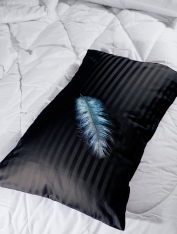 Наволочка 70*70 см САТИН, Черная
