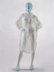 Комплект посетителя №1 (халат+маска+шапочка+бахилы)