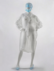 Комплект посетителя №1 (халат+маска+шапочка+бахилы)