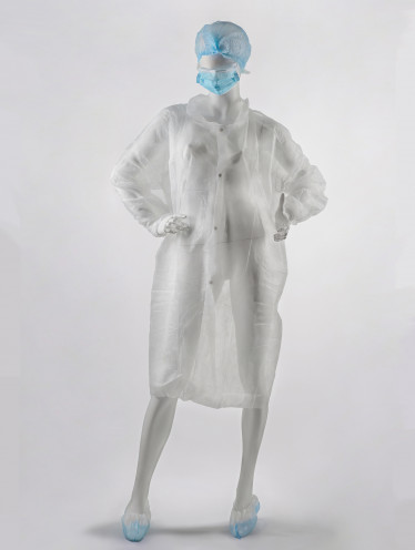 Комплект посетителя №1 (халат+маска+шапочка+бахилы)