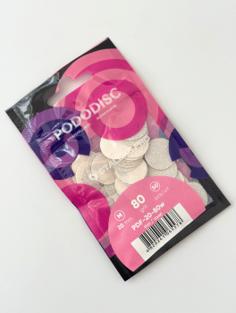 Сменные файлы для педикюрного диска (80 грит) белые Staleks Pro PodoDisc M (50 шт)