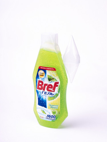 БРЕФ гель с корзинкой для унитаза "Яблоко" (360мл)
