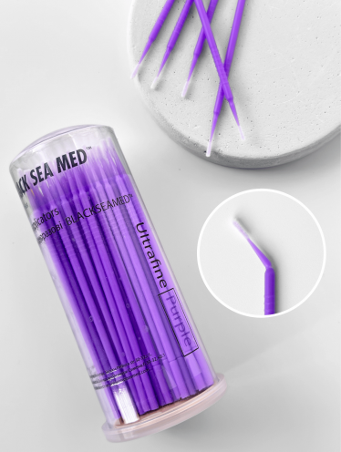 Микроаппликаторы стоматологические "Cylinder" 2,5 мм в тубусе, фиолетовые (100 шт)