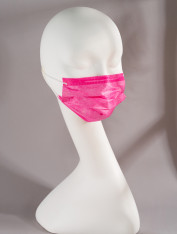 Маска одноразовая, РОЗОВАЯ