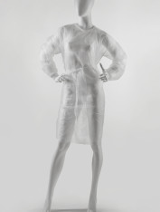 Халат хирургический с манжетом на завязках (5 шт/уп), белый