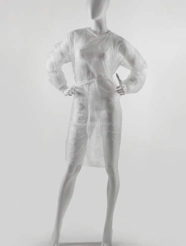 Халат хирургический с манжетом на завязках (5 шт/уп), белый