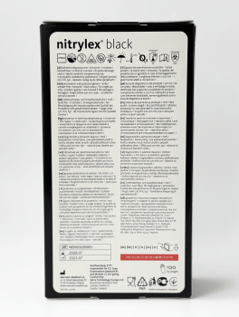Перчатки нитриловые (размер L) черные 4г Nitrylex Mercator, 100 шт