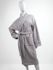 Халат махровий для готелів та спа, сірий (щільність 400 г/м²), розмір XL (50-52), Україна