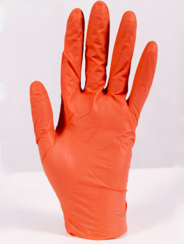 Перчатки нитриловые, оранжевые (плотность 5г/м²) MEDICOM, 100шт/уп, размер S
