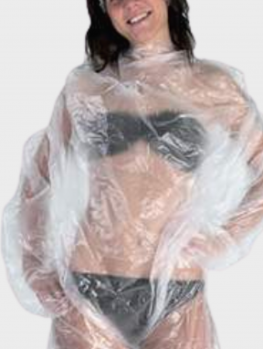 Куртка для пресотерапії та обгортувань поліетиленова, прозора