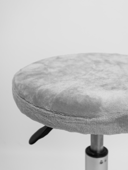 Чехол на стул для мастера (плюшевый), серый