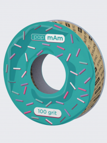 Запасний блок файл-стрічки білий papmAm (100 грит) для пластикової котушки Staleks Pro Expert ATSC-100w