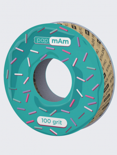 Запасной блок файл-ленты белый papmAm (100 грит) для пластиковой катушки Staleks Pro Expert ATSC-100w