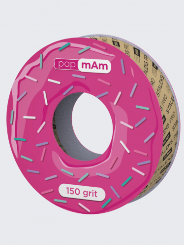 Запасной блок файл-ленты белый papmAm (150 грит) для пластиковой катушки Staleks Pro Expert ATSC-150w