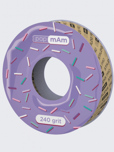 Запасной блок ленты белый papmAm (240 грит) для пластиковой катушки Staleks Pro Expert ATSC-240w