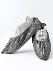 Бахилы 3 г/шт КРЕПКИЕ, серебристые (100 шт)