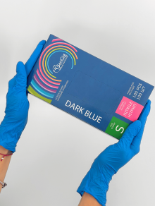 Перчатки нитриловые (размер S) синие 4г SanGig, 100 шт