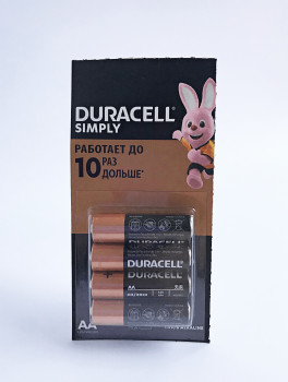 Батарейки пальчикові (АА) DURAСELL 1.5V (4шт/уп)