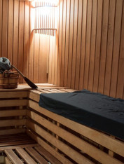 Простынь для бани, черная (100*150 см)