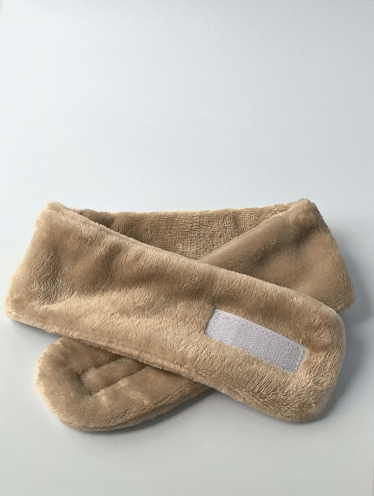 Косметическая повязка на голову с липучкой, бежевая