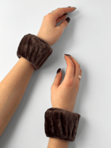 Напульсники, нарукавники для умывания, коричневые CHILA™