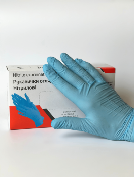 Перчатки нитриловые (размер М) синие 3,5г HOFF MEDICAL, 100 шт