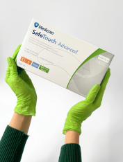 Перчатки нитриловые (размер ХS) зеленые 3,5г Medicom, 100 шт/уп