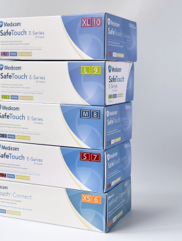 Перчатки латексные без пудры (размер M) 5,5г/м² MEDICOM, 100шт