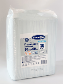 Пелюшки одноразові 90*60 см, Білосніжка Преміум (30 шт)