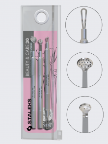 Набор косметологический "Чистая кожа" Staleks Beauty&Care 30 (Уно + шумовка на 19 отверстий + двусторонняя петля)