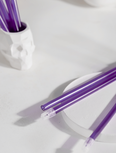 Слюноотсос пластиковый, фиолетовый (100шт/уп)