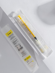 Шприц 1 мл инсулиновый U-100 со съемной иглой 30G, Alexpharm (200 шт/уп)