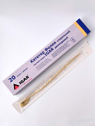 Катетер Фолея двухходовой 20FR, Igar (20 шт/уп)