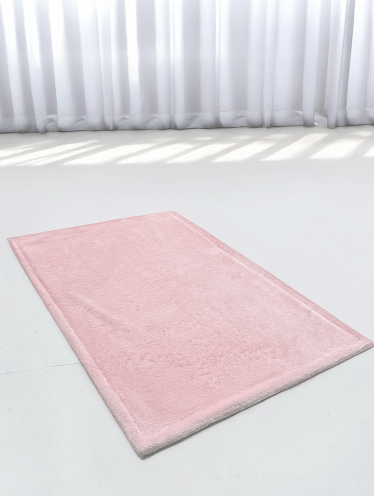 Коврик для ног (60х40 см) велсофт, розовый