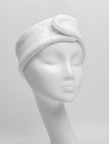 Косметическая повязка на голову с липучкой, белая