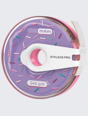 Сменный файл-лента papmAm (240 грит) в пластиковой катушке белый Staleks Pro Expert
