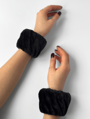 Напульсники, нарукавники для умывания, черные CHILA™