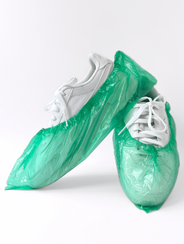 Бахилы 3 г/шт ПРОЧНЫЕ БИO-разлагаемые, зеленые (100 шт)