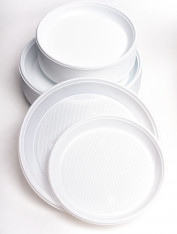 Тарелка одноразовая d=17см белая (100 шт/уп)