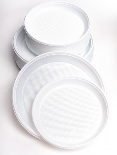 Тарелка одноразовая d=17см белая (100 шт/уп)