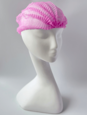 Шапочка одноразовая "Эконом", розовая (100 шт/уп)