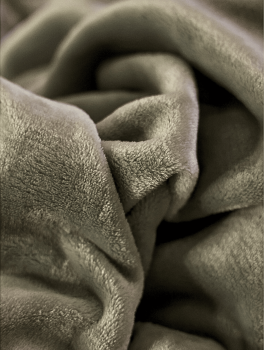 Плед плюшевий 110*180 см, сіро-бежевий (300 г/м²)