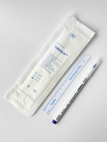 Маркер для кожи стерильный с линейкой (1 мм), фиолетовый