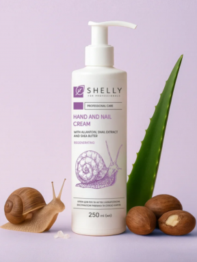 Крем для рук и ногтей Shelly, 250 мл (с аллантоином, экстрактом улитки и маслом карите)