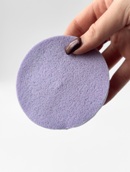 Спонж косметологический прессованный, лавандовый (12шт/уп)