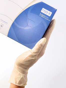 Перчатки латексные без пудры (размер XL) 5,5г/м² MEDICOM, 100шт