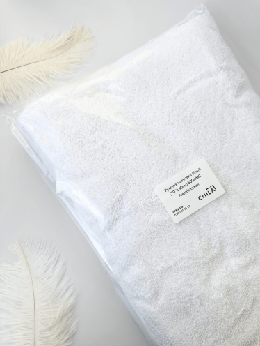 Полотенце махровое, белое (70*140см), Азербайджан