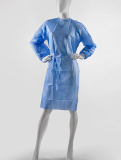 Халат хирургический, стерильный 110см (на завязках), СМС