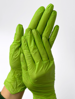 Перчатки нитриловые (размер ХS) зеленые 3,5г Medicom, 100 шт/уп