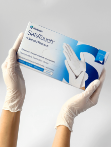 Перчатки нитриловые (размер S) белые 4г Medicom, 100 шт/уп